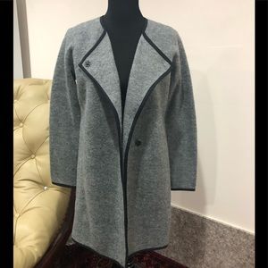 NWT! Ann Taylor Gray Pure Wool Coat/Sweater Size S